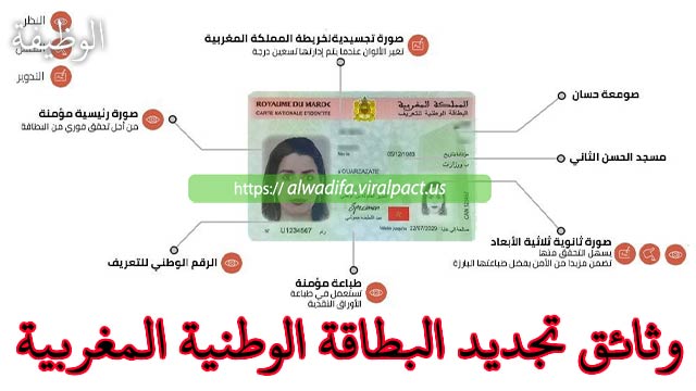 وثائق تجديد البطاقة الوطنية المغربية
